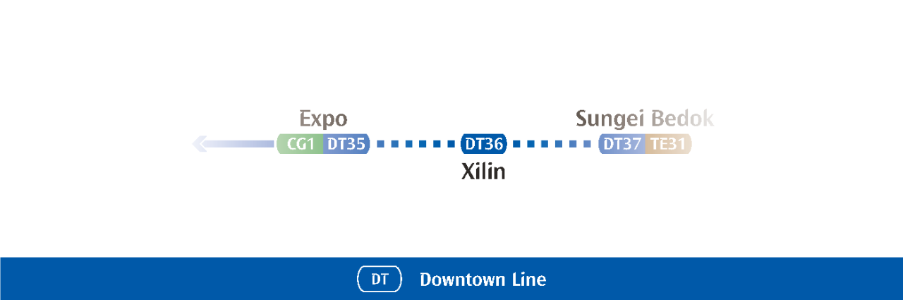 Alignment map of Downtown Line 3 extension