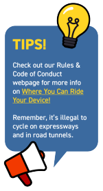 Graphic of Tips for Where to Ride Your Device