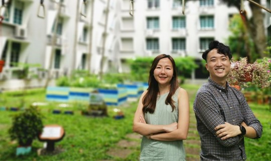 Image of Rebecca Toh and Edison Phang, colleagues from LTA's Transformation Office