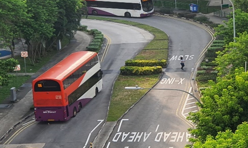 Image of pinch crossing road