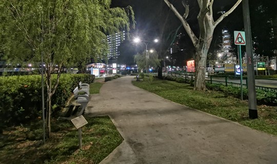Image of repurposed Whampoa Drive at night