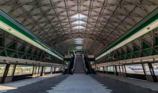 Tuas West Extension MRT station, one of the stations along the East-West Line