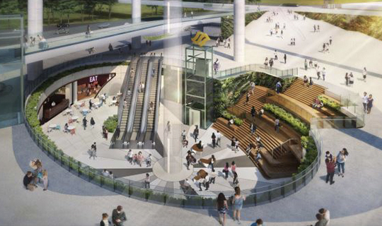 An artist impression of the Punggol Coast station station
