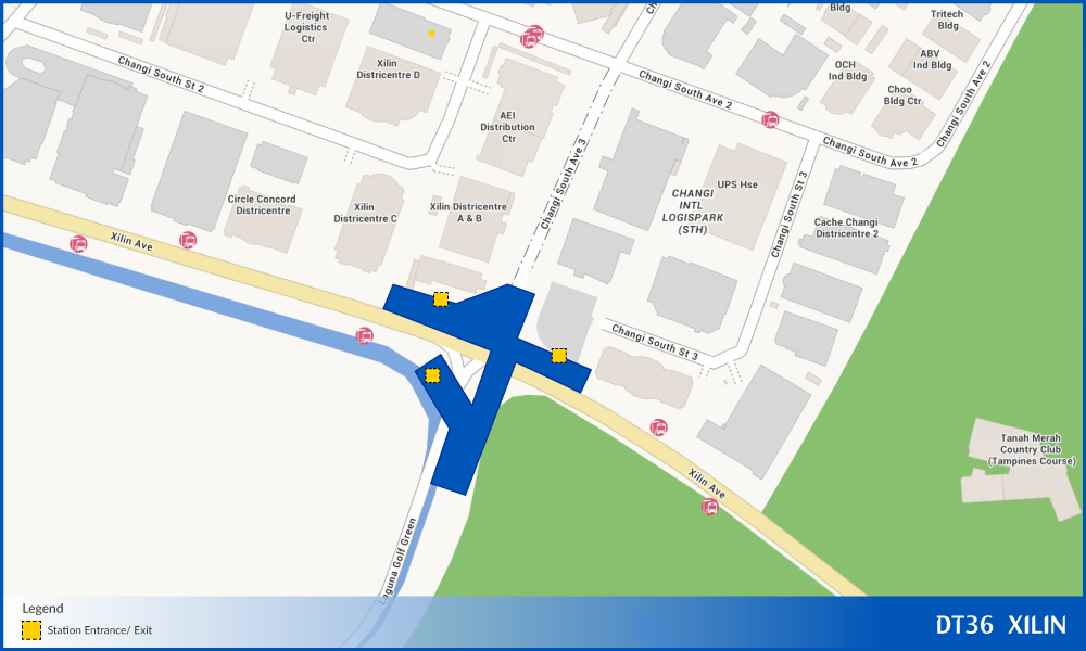Footprint of Xilin MRT station