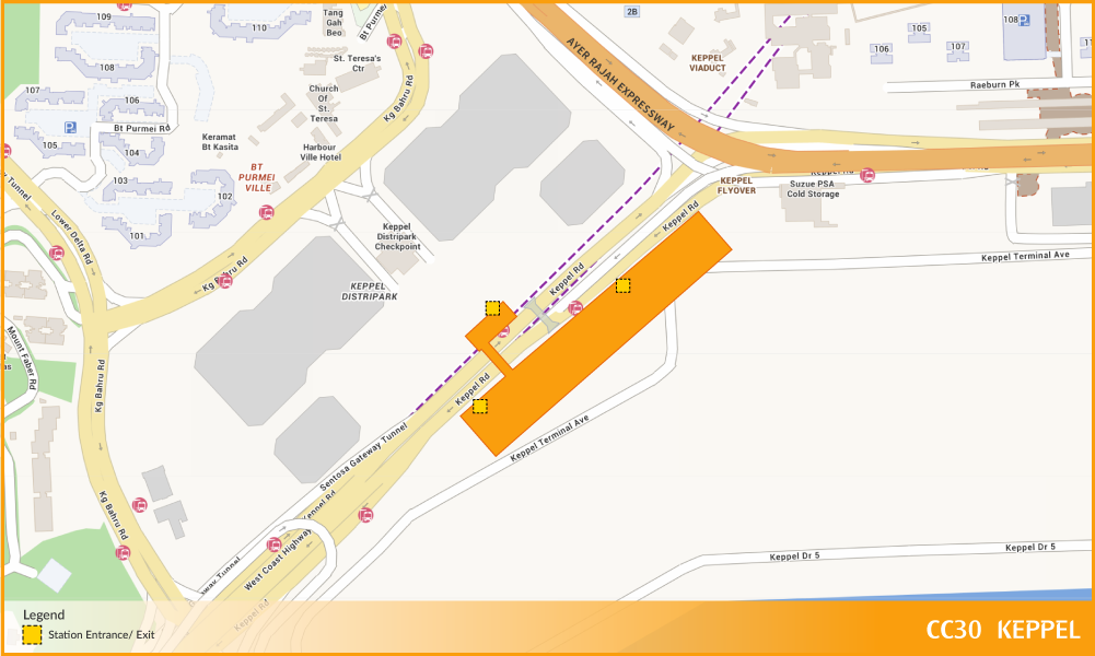 Keppel MRT station footprint