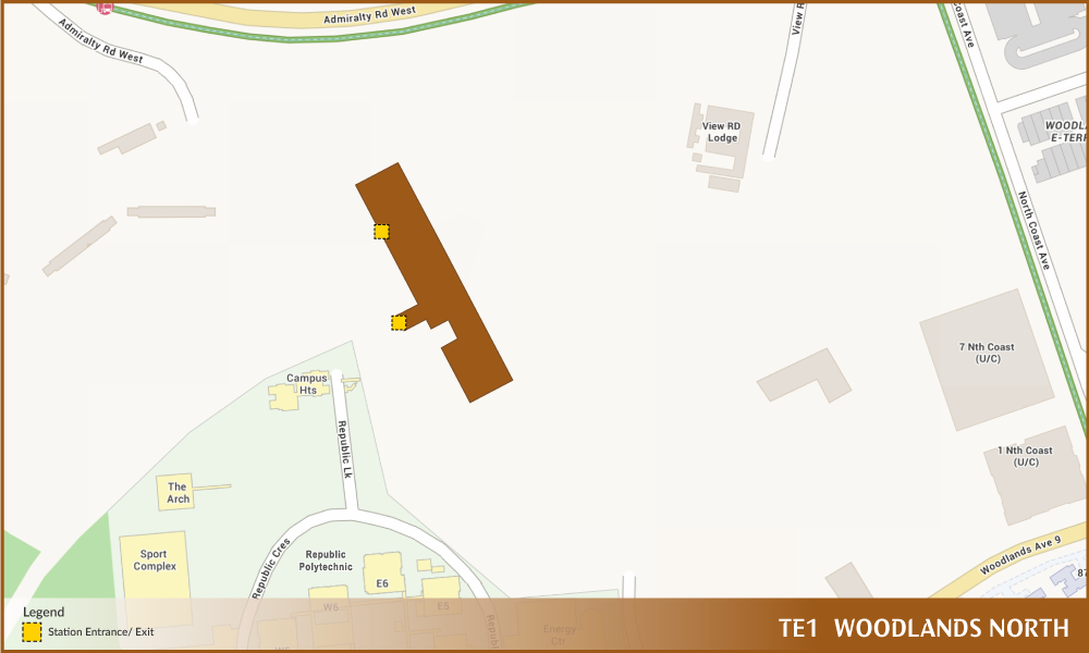Artist impression of Woodlands North MRT Station