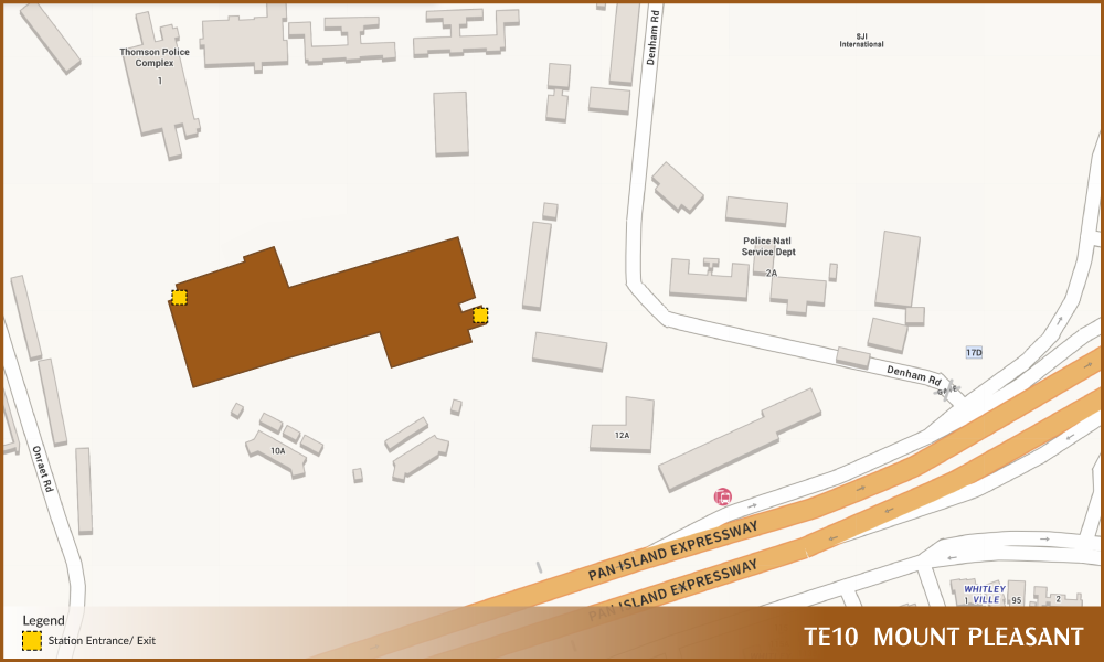Footprint of Mount Pleasant MRT Station