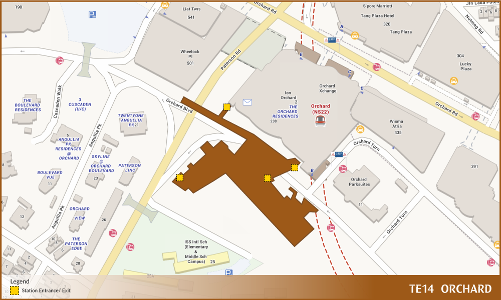 Footprint of Orchard MRT Station