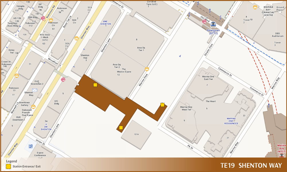 Footprint of Shenton Way MRT Station