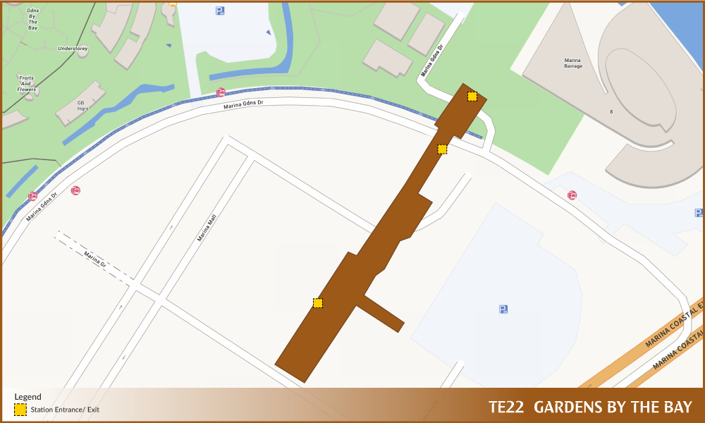Footprint of Gardens by the Bay MRT Station
