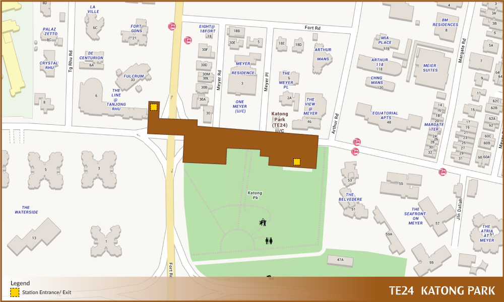 Footprint of Katong Park MRT Station