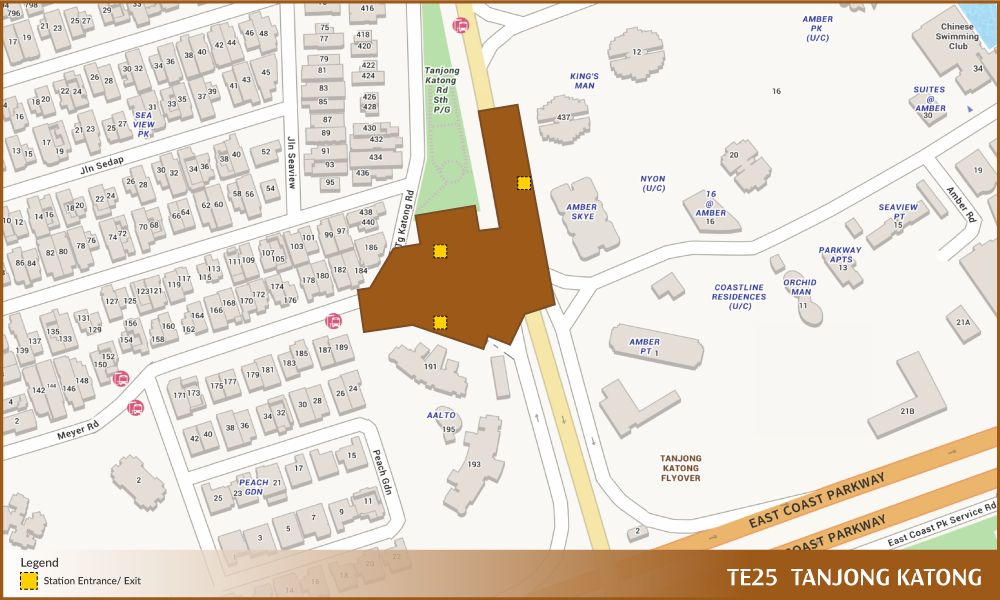 Footprint of Tanjong Katong MRT Station