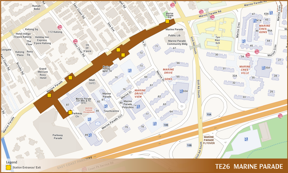 Footprint of Marine Parade MRT Station