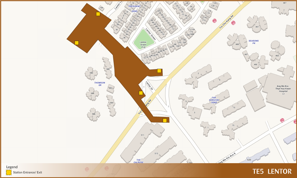 Footprint of Lentor MRT Station