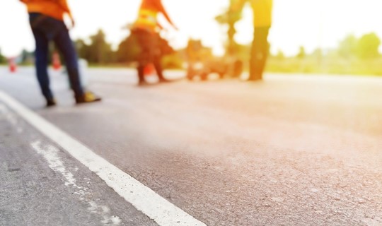 Image of road with markings