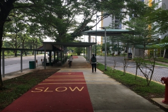 Pedestrian priority zones to improve safety by clearly marking out where pedestrians and cyclists should travel.
