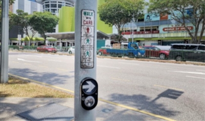 Green Man+ at a pedestrian crossing