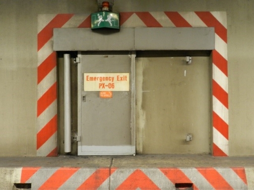 This is an image of a pedestrian cross passage door