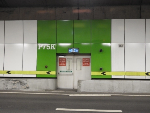 This is an image of a pedestrian cross passage door