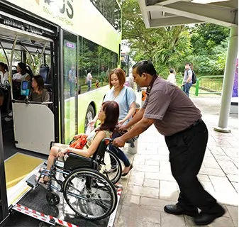 Barrier free bus stops designed for easier boarding