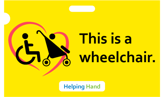 "This is a wheelchair" card