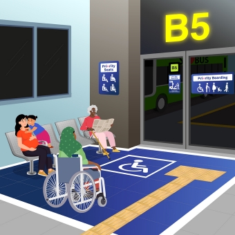 Priority Queues at Bus Interchanges