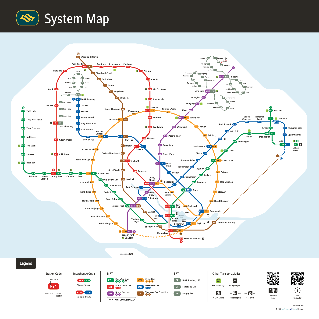 新加坡地铁线路图