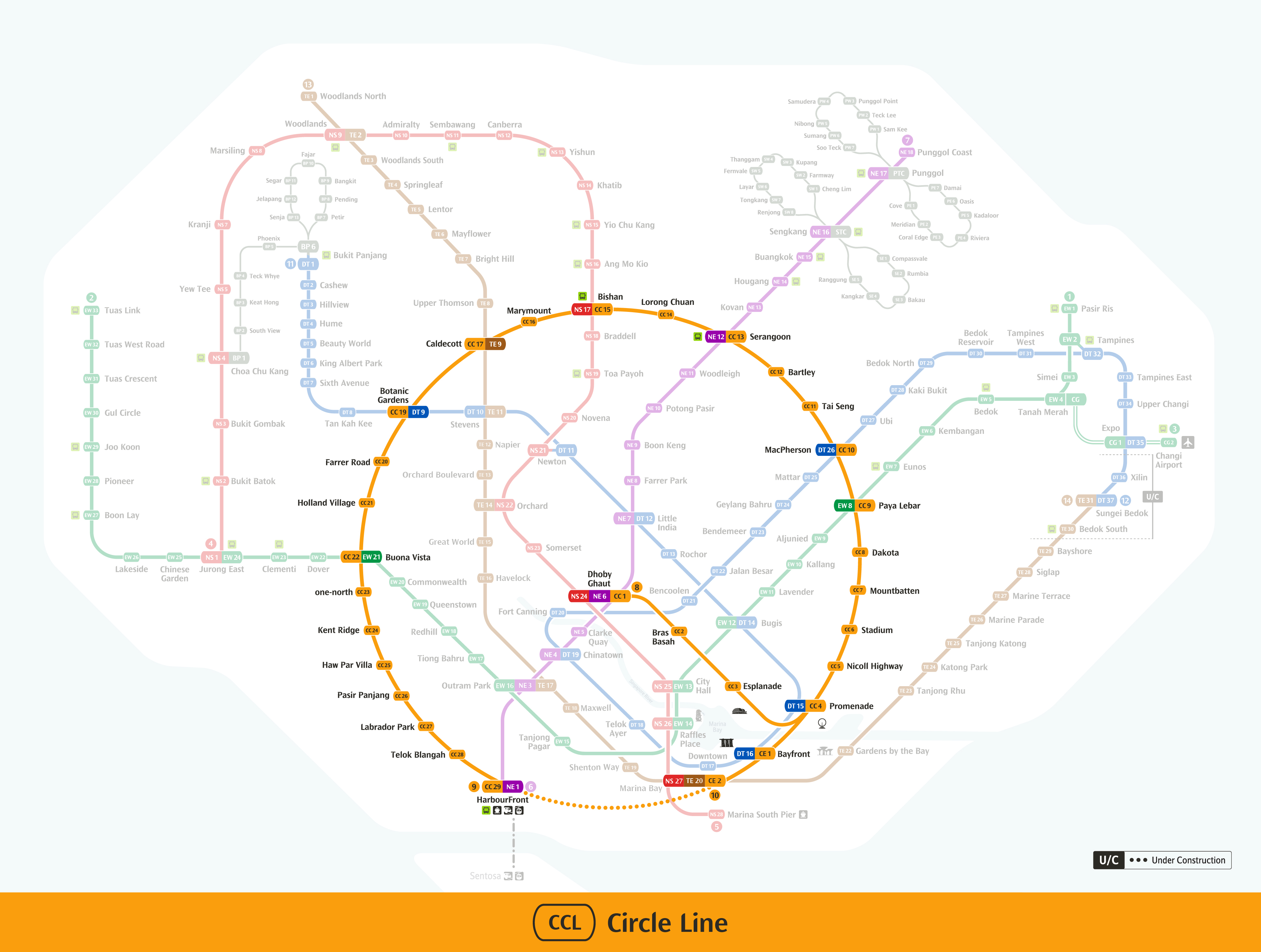 This is the system map for Circle Line.