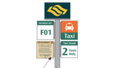 An example of a taxi stand signage