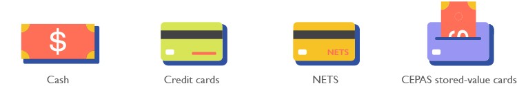 Passengers are able to pay via cash, credit cards, NETS or CEPAS stored-value cards when traveling on a taxi