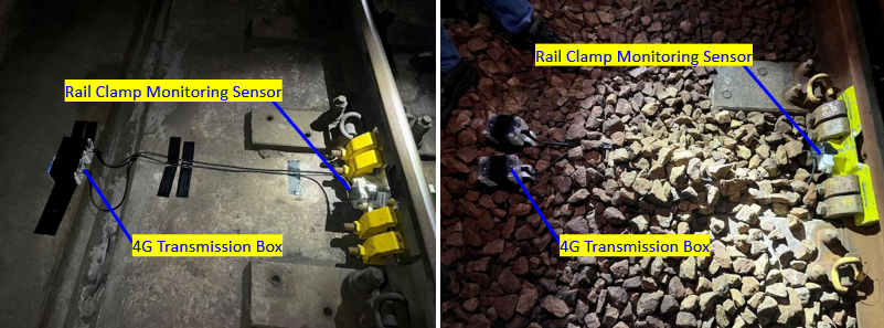 This is an image of the adaptive rail clamps with monitoring sensors