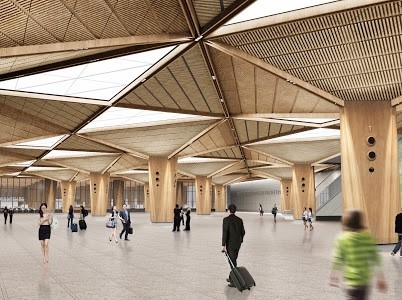 Artist Impression of Entrance A of RTS Link Woodlands North Station