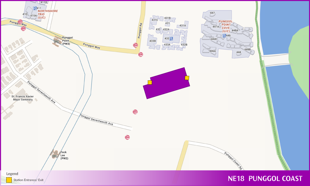Footprint of Punggol Coast Station