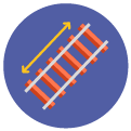 lengthofrail_120x120 Length of rail line icon