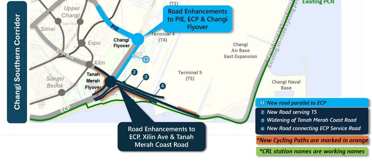 Changi Southern Corridor Location Map