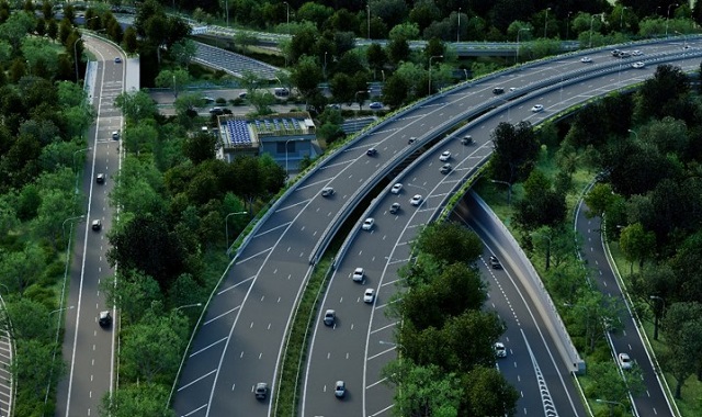 Artist’s Impression of Enhancement of PIE and ECP between Upper Changi Flyover and Tanah Merah Flyover