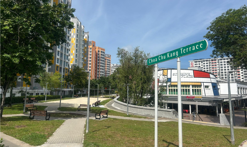 The pedestrianised Choa Chu Kang Terrace The pedestrianised Choa Chu Kang Terrace