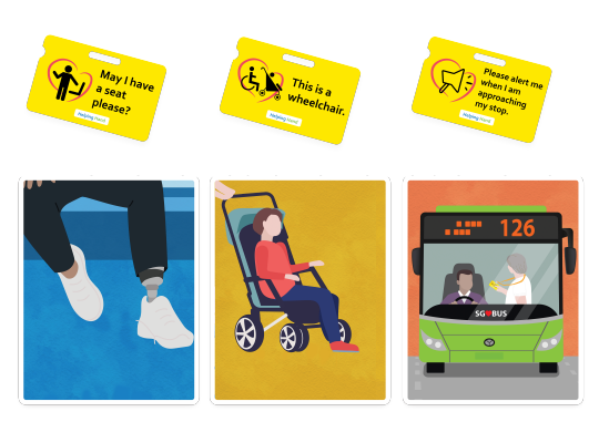 Image of three scenarios requiring the 3 existing cards for Singapore's Helping Hand scheme