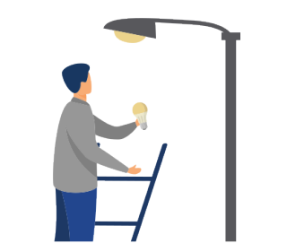 Graphic of street lamp