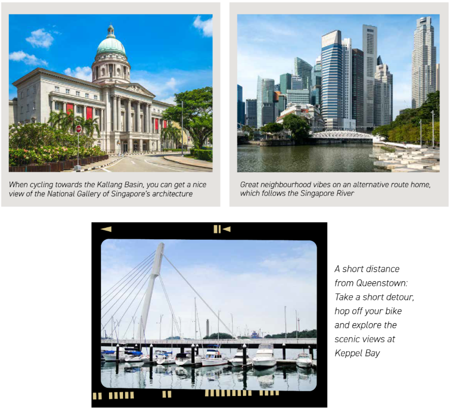 Collage of National Gallery, Singapore River and Keppel Bay