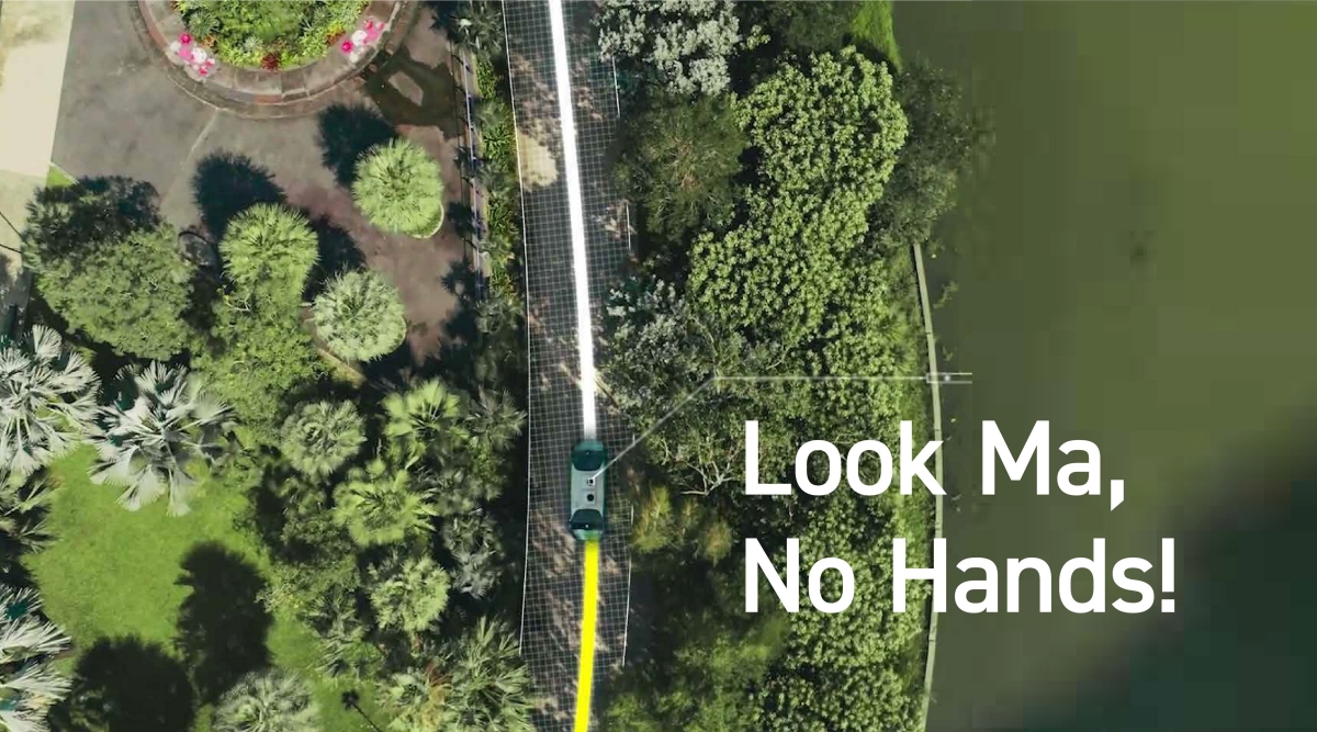 Bird's Eye View of an AV on road