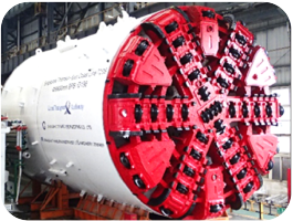 Image of a slurry shield tunnel boring machine