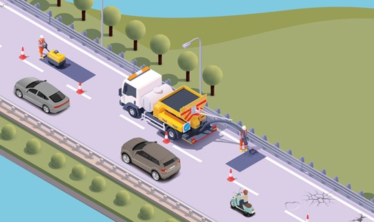 Image of road with potholes