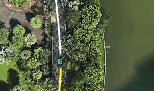 Image of bird's eye view of AV