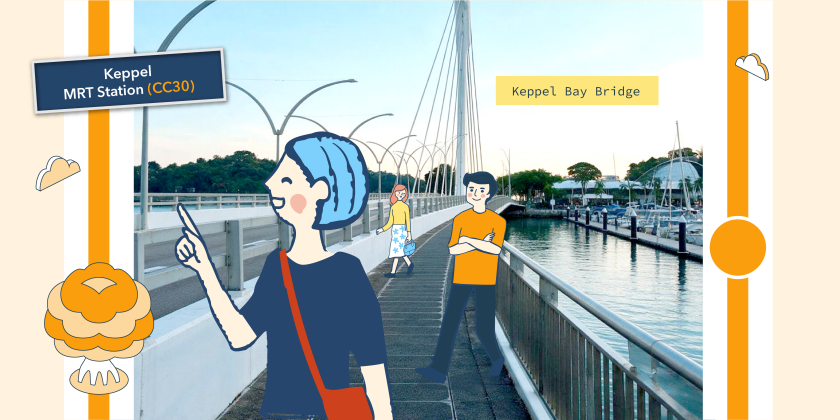 Image of Keppel Bay Bridge near Keppel MRT station
