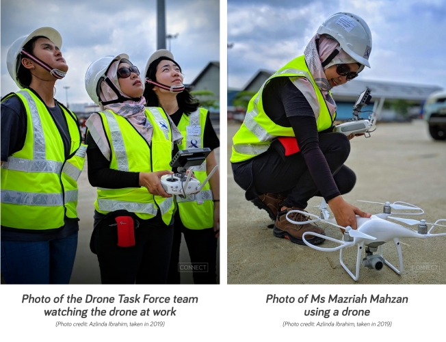 Image of drone task force team using drone