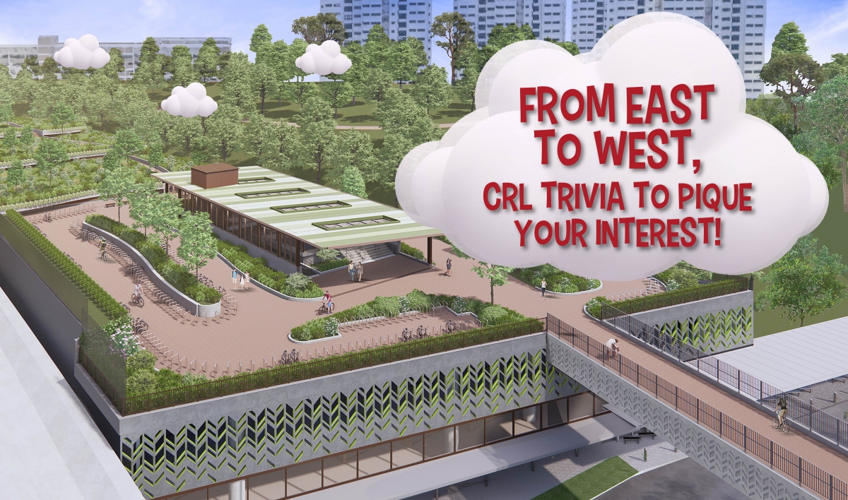 Artist impression of CRL AMK station, Elevated Cycling and Walking Bridge