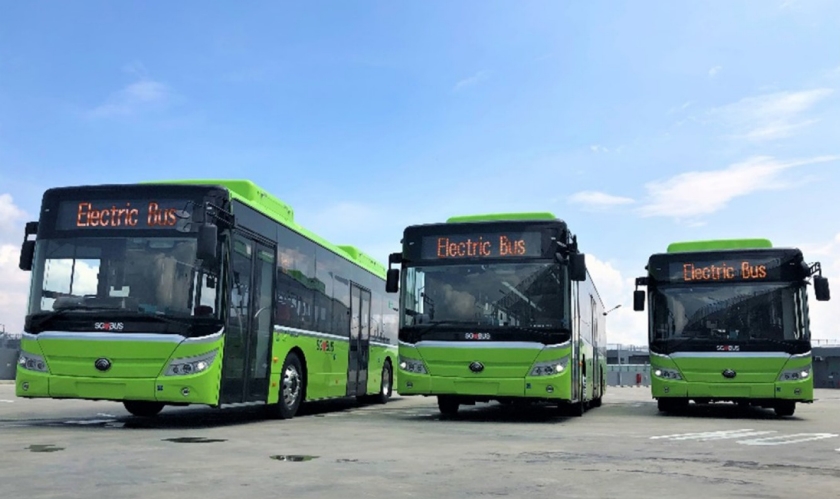 Image of three electric buses