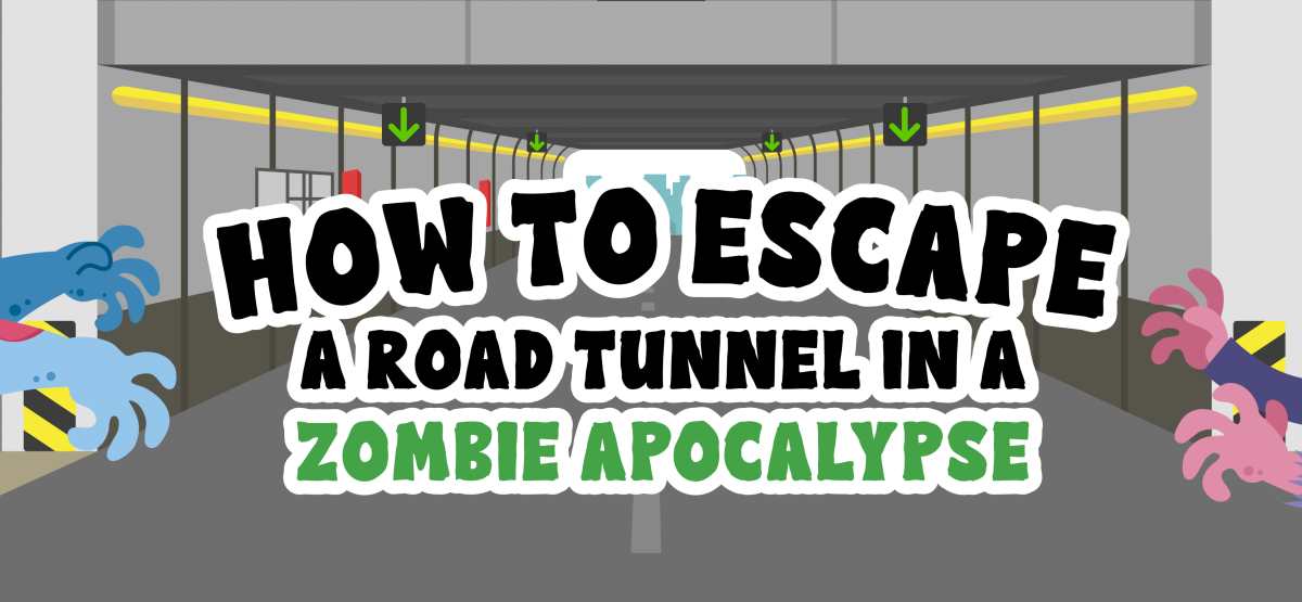 Hero image title "How to Escape a Road Tunnel in a Zombie Apocalypse"