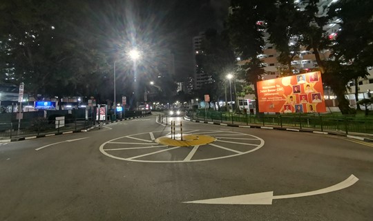 Image of a new roundabout to regulate traffic flow movement